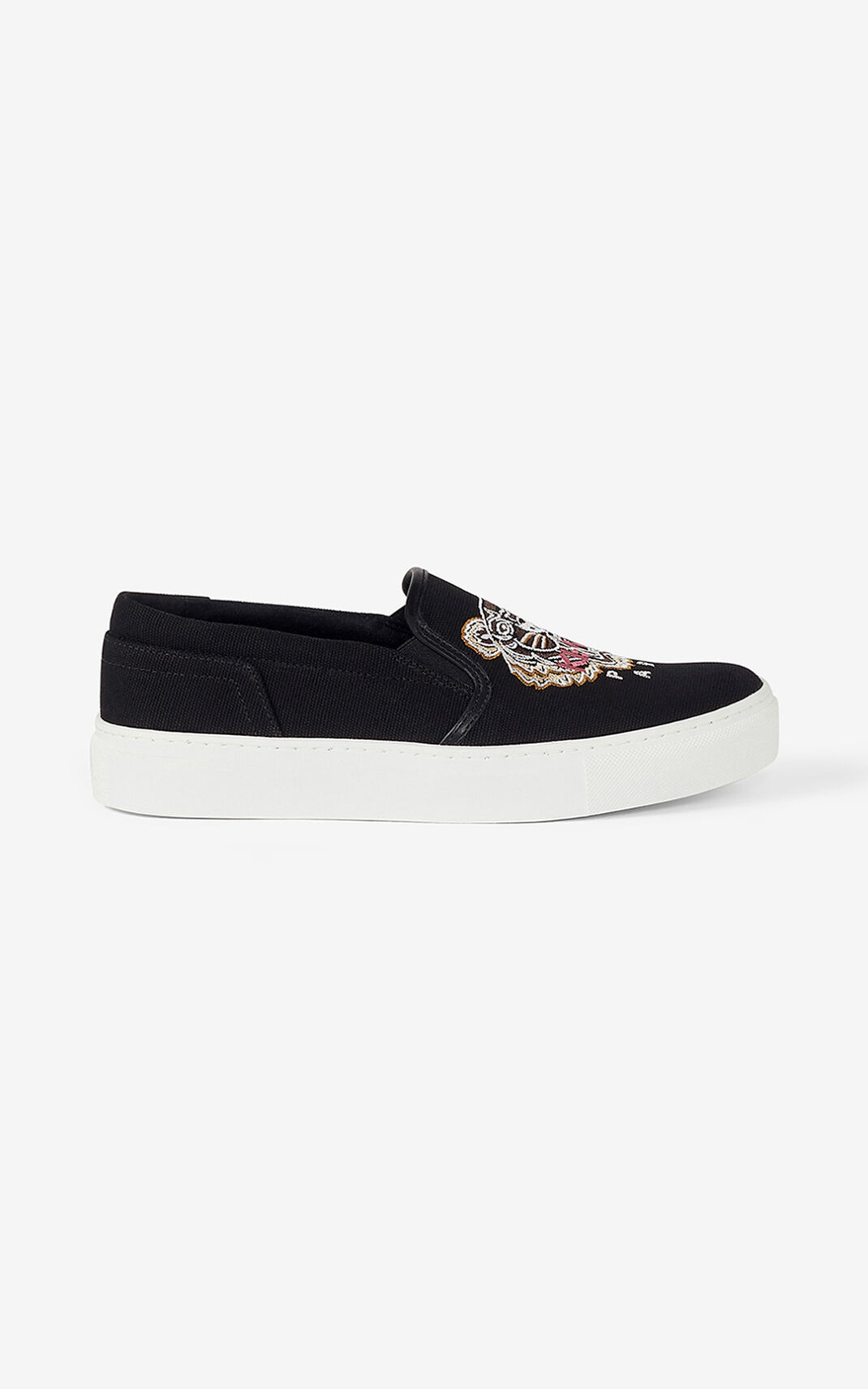 Kenzo K Skate Tiger slip on Tenisice Ženske - Crne - Hrvatska YTGSXV387